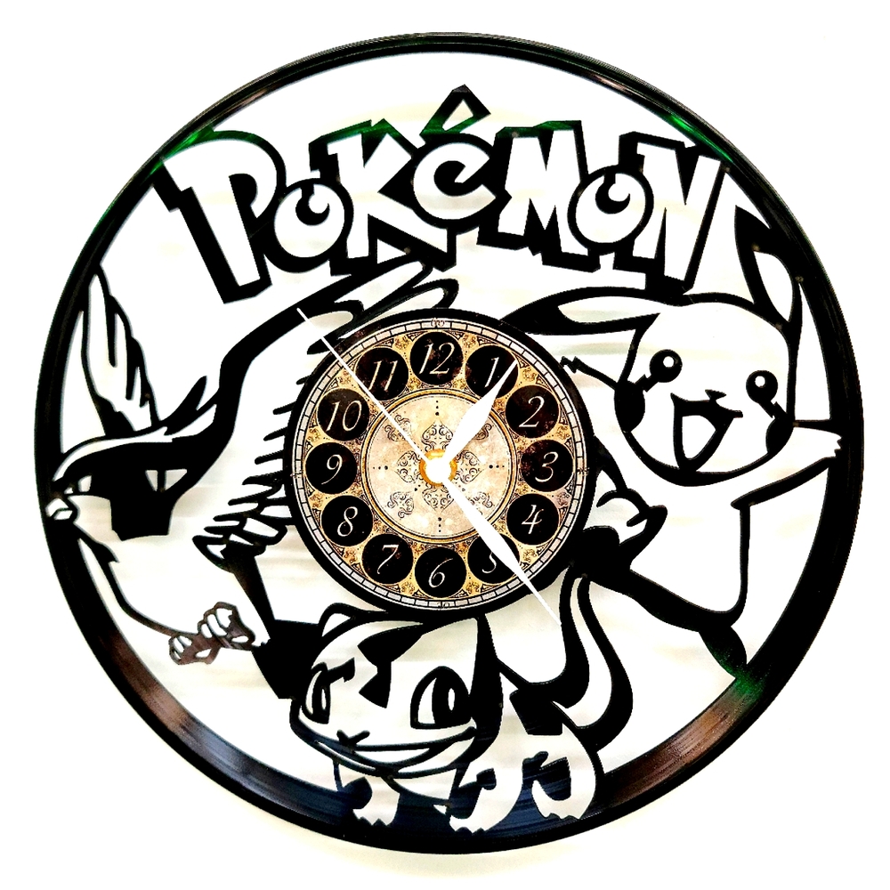 POKEMON vinyl record clock        kids room clocks